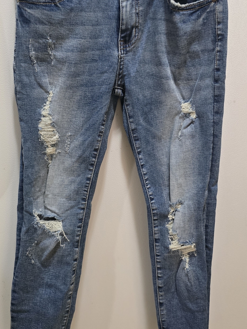 KanCan Dark Blue Denim Jeans with Faded Highlights